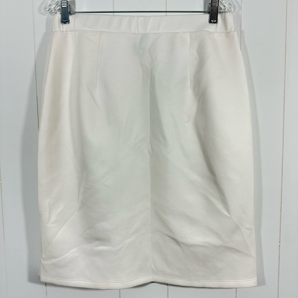 Ashley Stewart white embellished studded skirt elastic waist - Picture 2 of 5